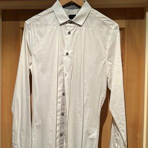 H&M Men’s Medium White Long Sleeve Button-Up Shirt